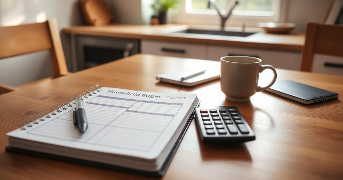 Household budget notebook and calculator representing a repayable second mortgage — Homebuyer Loan Program (HLP) — Florida